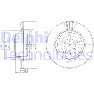 Тормозной диск BG2908 DELPHI