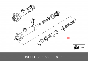 Ремкомплект, главный тормозной цилиндр 2965225 IVECO