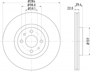 Тормозной диск MDC808 MINTEX