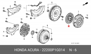 Диск сцепления 22200P1G014 HONDA