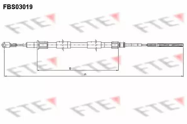 Трос, стояночная тормозная система FBS03019 FTE