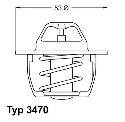 Термостат, охлаждающая жидкость 3470.89D50 WAHLER