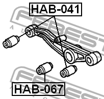 Сайлентблок HAB-067 FEBEST