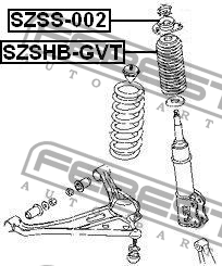 Опора амортизатора подвески SZSS-002 FEBEST