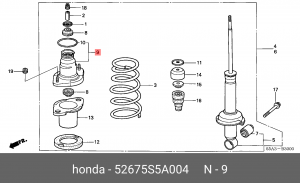Опора амортизатора подвески 52675S5A004 HONDA