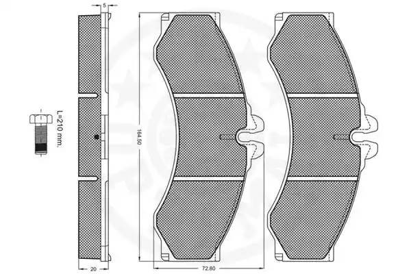 Комплект тормозных колодок, диско 10404 OPTIMAL