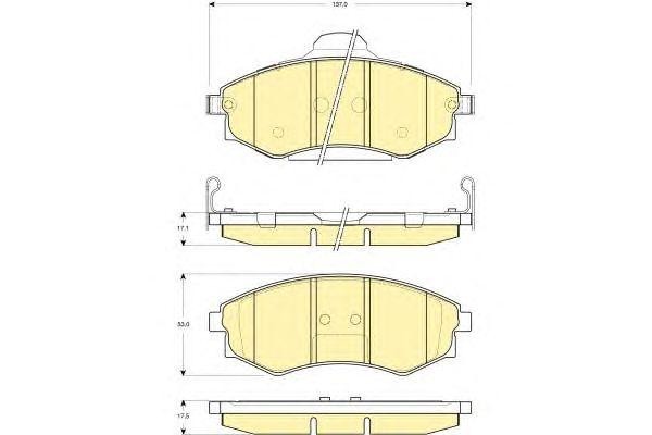 Комплект тормозных колодок, диско 6132569 GIRLING