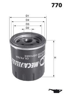Масляный фильтр ELH4103 MECAFILTER