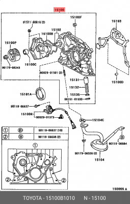 Масляный насос 15100-B1010 DAIHATSU