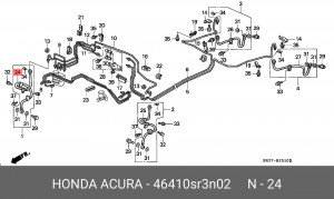 Тормозной шланг 46410SR3N02 HONDA