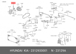 Паразитный / ведущий ролик, поликлиновой ремень 2312933001 HYUNDAI KIA
