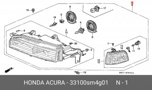 Основная фара 33100SM4G01 HONDA