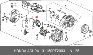 Регулятор генератора 31150PT2003 HONDA