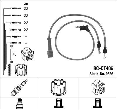 Ккомплект проводов зажигания 0566 NGK NTK