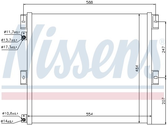 Конденсатор, кондиционер 940075 NISSENS