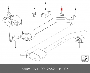 Болт, система выпуска 07 11 9 912 652 BMW