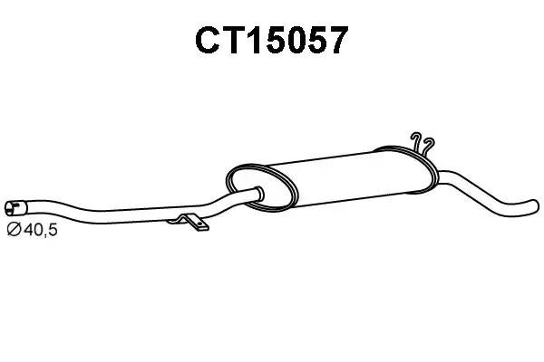 Глушитель выхлопных газов конечный CT15057 VENEPORTE