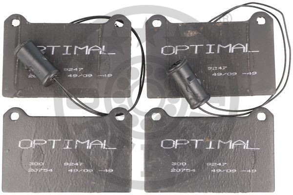 Комплект тормозных колодок, диско 9247 OPTIMAL