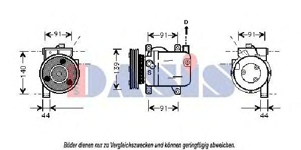 Компрессор, кондиционер 858389N AKS DASIS