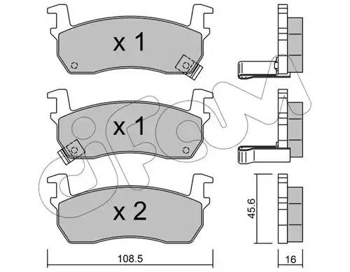 Комплект тормозных колодок, диско 822-034-1 CIFAM