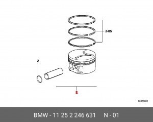 Поршень ДВС 11 25 2 246 631 BMW