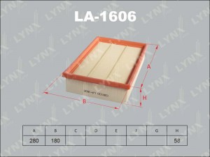 Фильтр воздушный LA-1606 LYNXAUTO