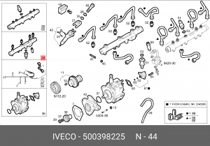 Распределительный трубопровод, топливо 500398225 IVECO