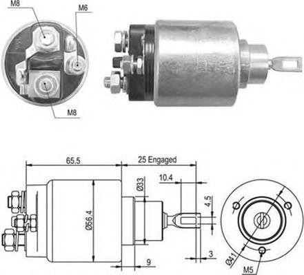 Тяговое реле, стартер 940113050471 MAGNETI MARELLI