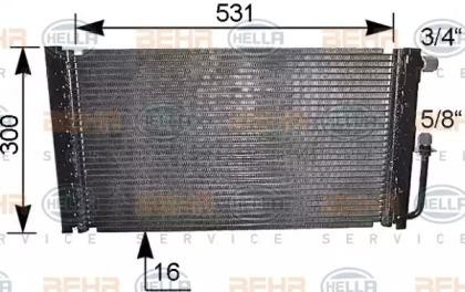Конденсатор, кондиционер 8FC351038031 HELLA