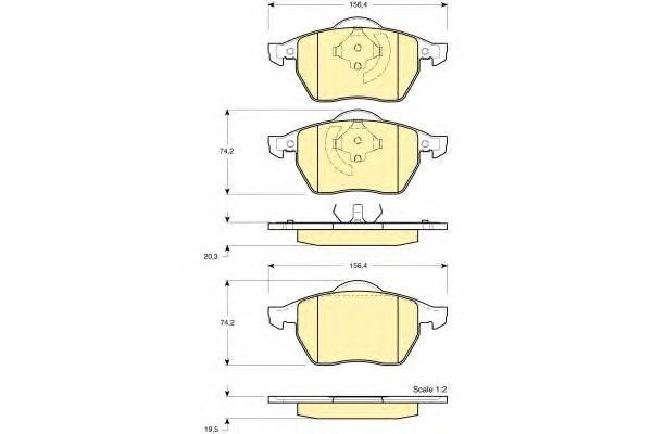 Комплект тормозных колодок, диско 6112752 GIRLING