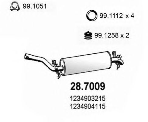 Глушитель выхлопных газов конечный 287009 ASSO