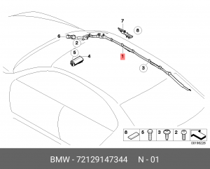 Подушка безопасности 72 12 9 147 344 BMW