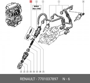 Форсунка 7701037897 RENAULT