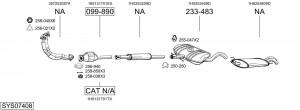 Средний глушитель выхлопных газов 286639 BOSAL