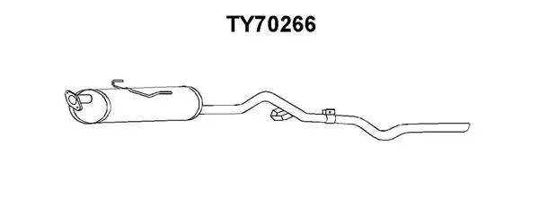 Глушитель выхлопных газов конечный TY70266 VENEPORTE