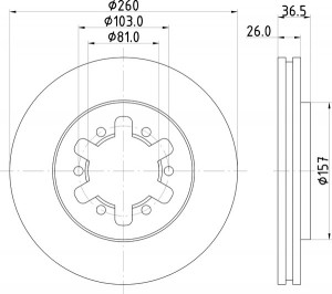Тормозной диск MDC689 MINTEX