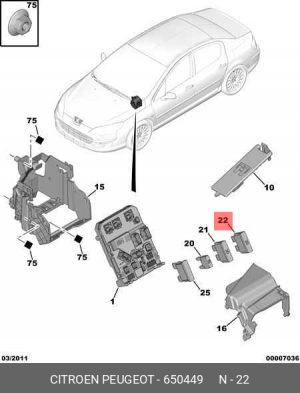 Предохранитель 6504 49 CITROEN PEUGEOT