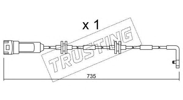 Сигнализатор, износ тормозных колодок SU144 TRUSTING