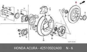 Тормозной диск 42510SD2A00 HONDA