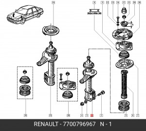 Амортизатор подвески 7700796967 RENAULT