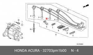 Ккомплект проводов зажигания 32703PM1B00 HONDA