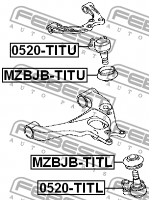 Опора шаровая подвески 0520TITL FEBEST