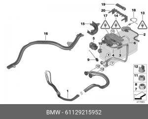 Кабель АКБ 61 12 9 215 952 BMW