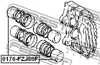 Поршень тормозного суппорта 0176-FZJ80F FEBEST