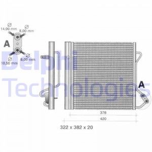 Конденсатор, кондиционер TSP0225320 DELPHI