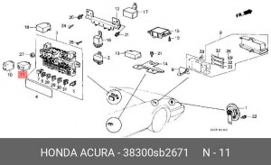 Прерыватель указателей поворота 38300SB2671 HONDA