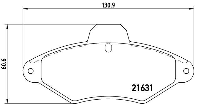 Комплект тормозных колодок, диско P61052 BREMBO