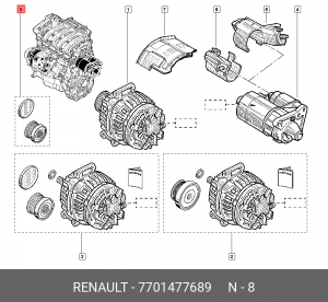 Шкив генератора 7701477689 RENAULT