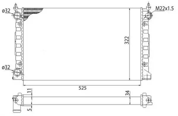Радиатор охлаждения ДВС 350213647003 MAGNETI MARELLI