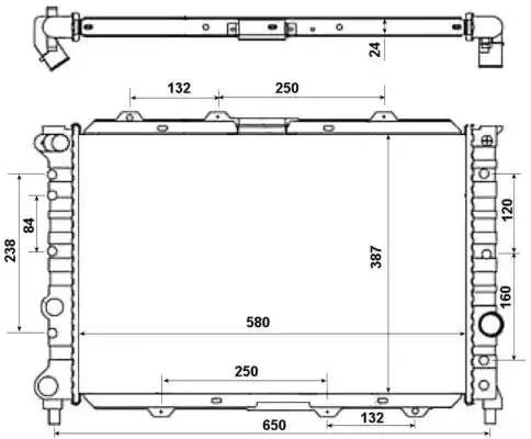 Радиатор, охлаждение двигател 58202 NRF